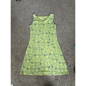 Title Nine Lime Green Floral Mini Dress